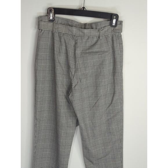 Zara Tafaluc Collection Black & White Plaid Paperbag High Waist Women XS Preppy - Picture 7 of 13